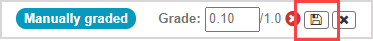 The save icon is highlighted beside the part grade field.
